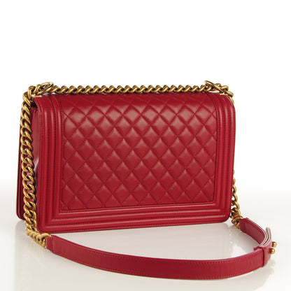 Chanel Lambskin Quilted New Medium Boy Flap Red 3 of 8