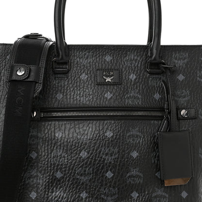 MCM Visetos Tote Black 7 of 12