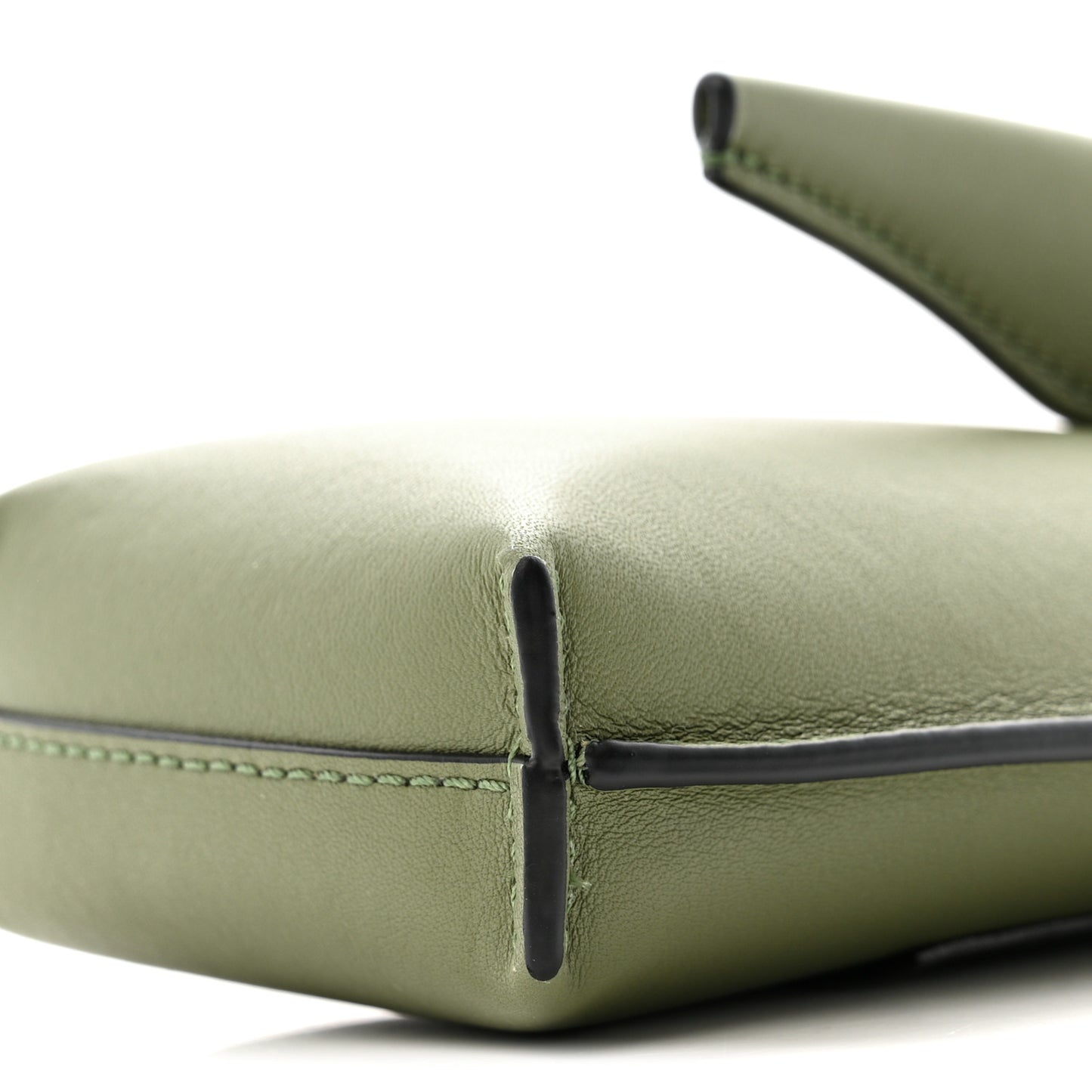 Calfskin Elephant Pouch Crossbody Bag Avocado