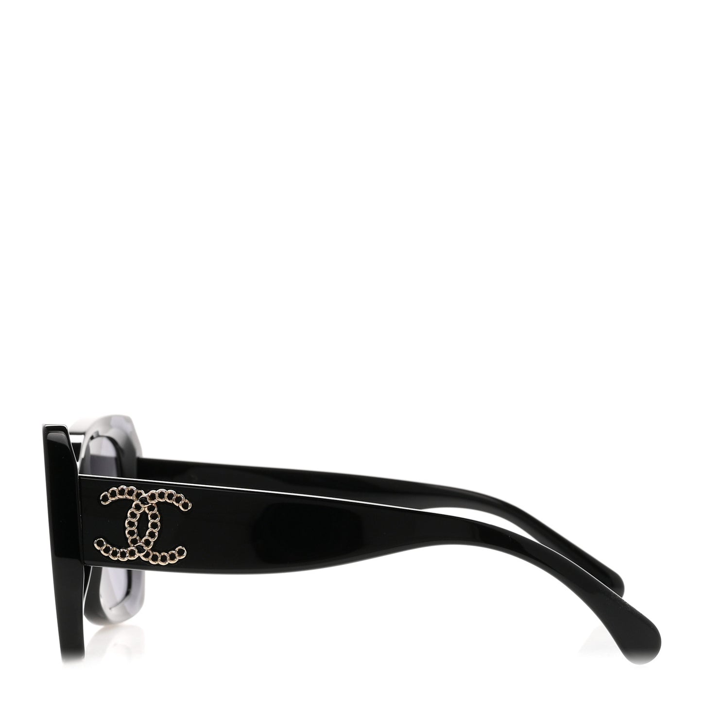 Acetate CC Polarized Square Sunglasses 5555 Black