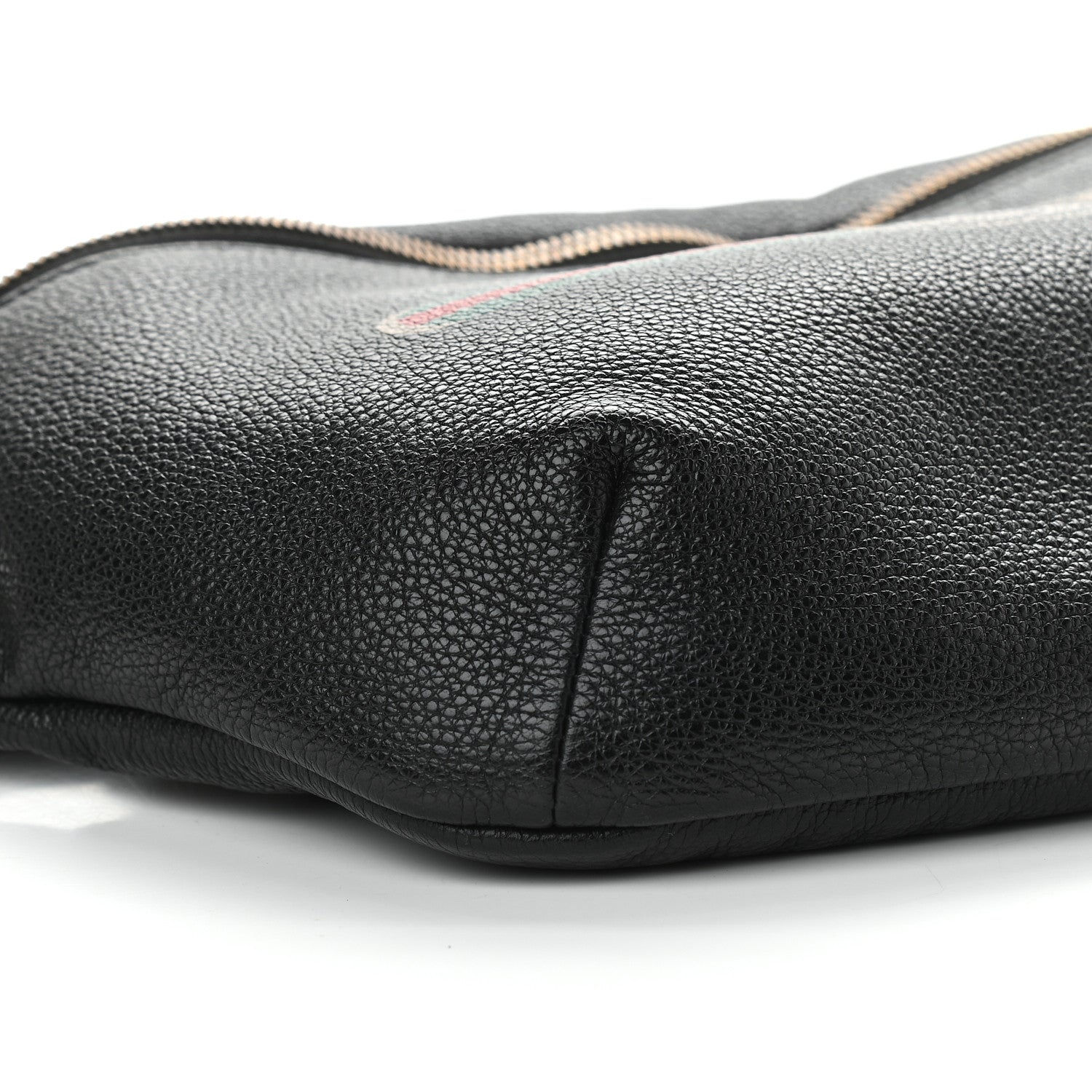 Gucci Grained Calfskin Logo Belt Bag Black 8 of 9
