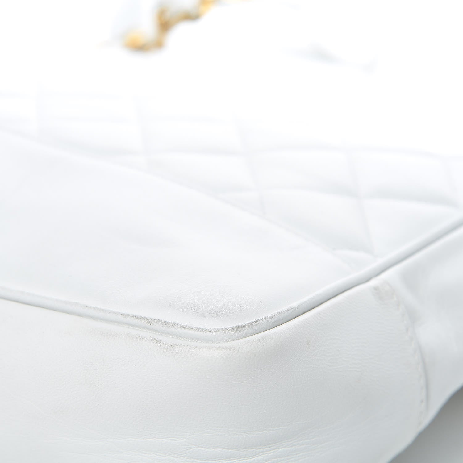 Chanel Lambskin Quilted Shoulder Bag White 27 of 27
