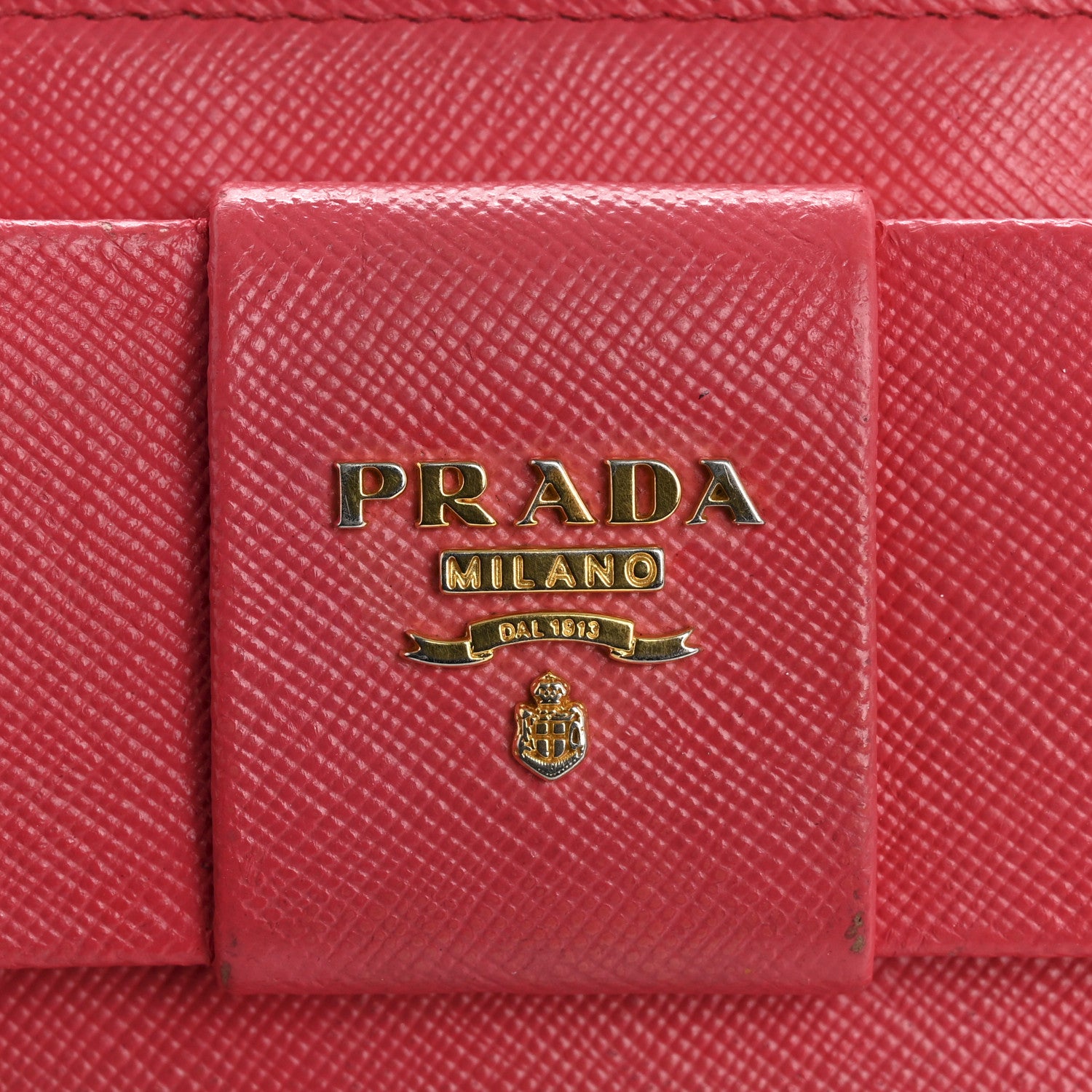 Prada Saffiano Fiocco Bow Zip Around Wallet Peonia 8 of 15