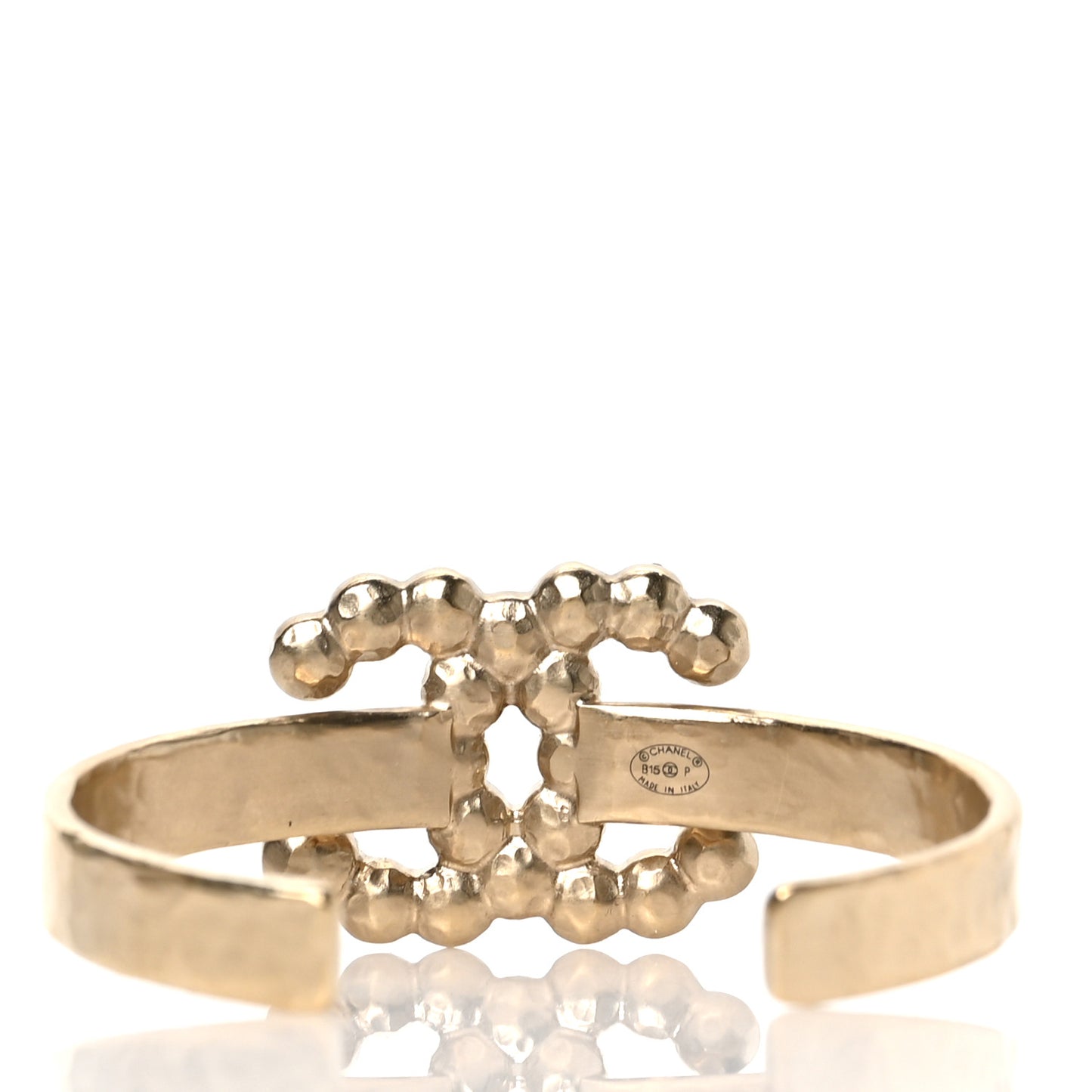 Pearl CC Cuff Bracelet Gold Pearly White