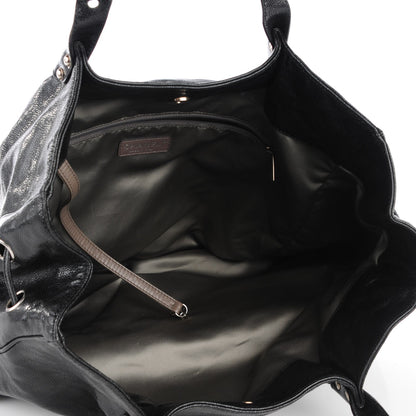 Chanel Glazed Caviar Large Pocket In The City Tote Black 8 of 9