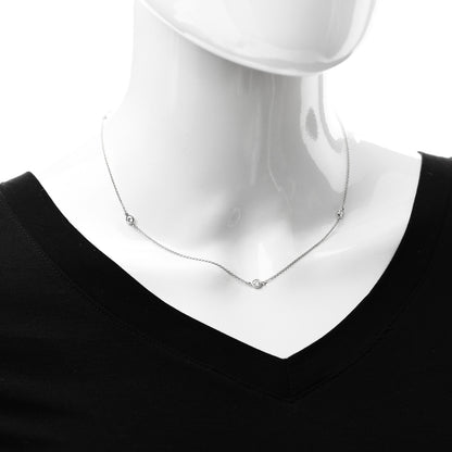 Tiffany Platinum Diamond .70ctw Elsa Peretti Diamonds by the Yard Station Necklace 2 of 6