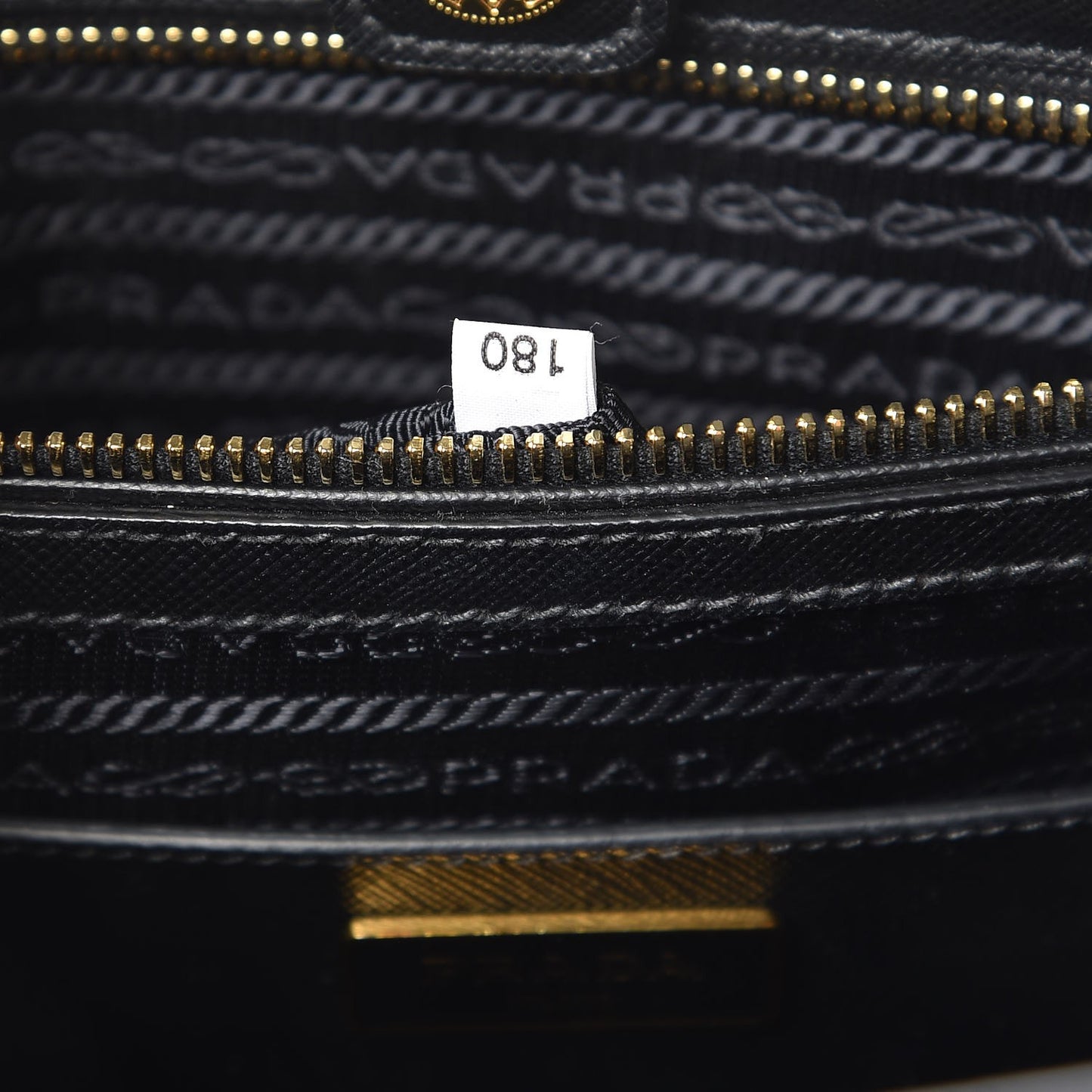 Saffiano Lux Medium Bi-Color Tote Black White
