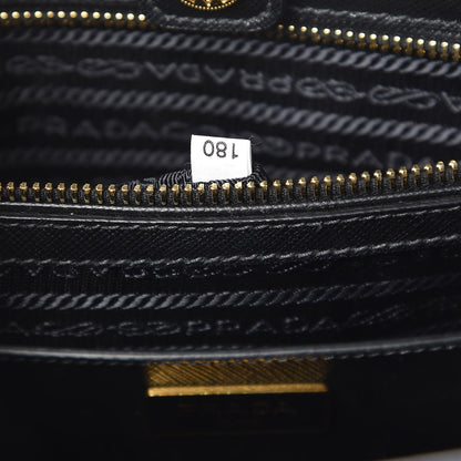 Prada Saffiano Lux Medium Bi-Color Tote Black White 8 of 12
