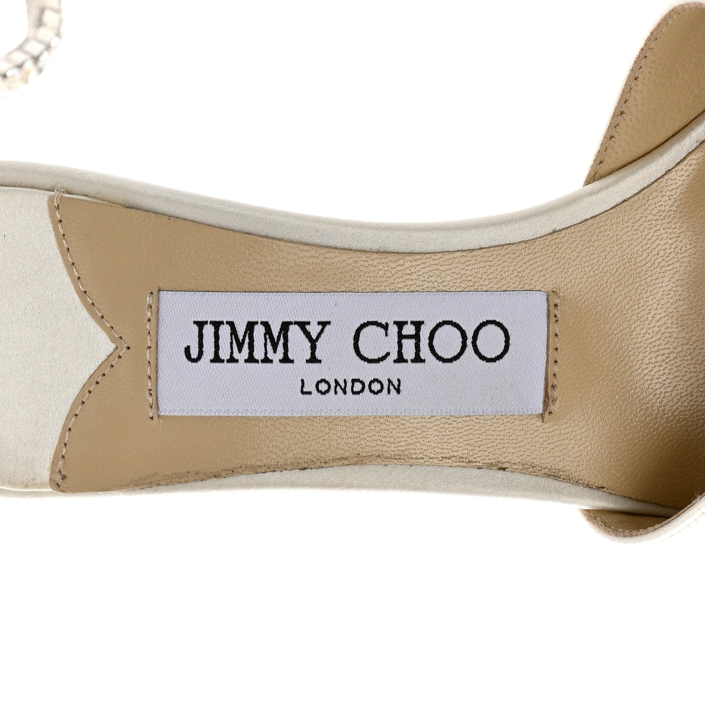 Satin Crystal Saeda 100 Pumps 36 Ivory