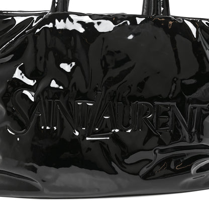 Saint Laurent Patent Wide Puffer Maxi Tote Black 7 of 9