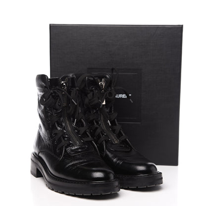 Saint Laurent Calfskin William Double-Laced Boot 40.5 Black 8 of 8