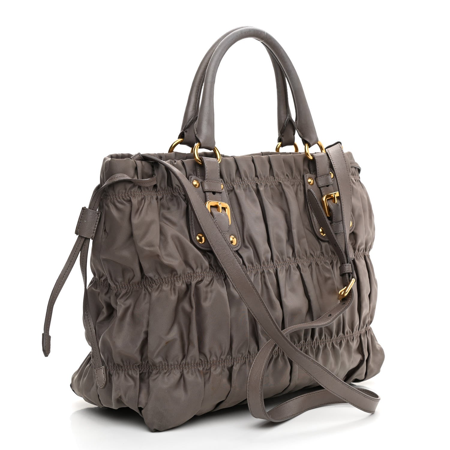 Prada Tessuto Nylon Gaufre Tote Argilla 3 of 10