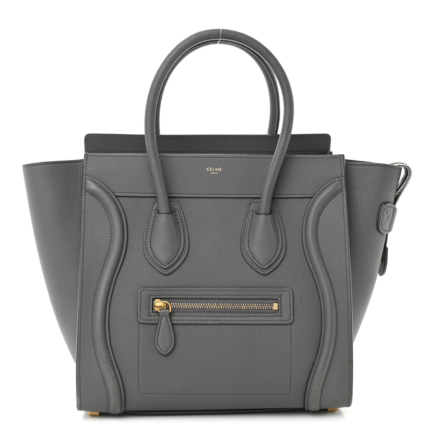 Celine Baby Drummed Calfskin Micro Luggage Kohl 1 of 12