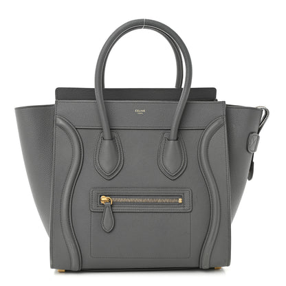 Celine Baby Drummed Calfskin Micro Luggage Kohl 1 of 12