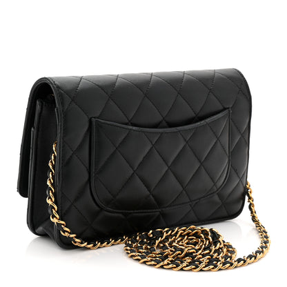 Chanel Lambskin Quilted Enamel Coco Casino Wallet On Chain WOC Black 3 of 15