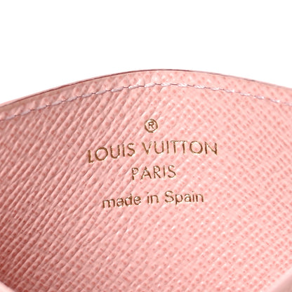 Louis Vuitton Damier Azur Daily Card Holder Rose Ballerine 7 of 8
