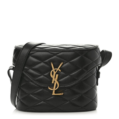 Saint Laurent Lambskin Matelasse Monogram June Box Bag Black 1 of 11