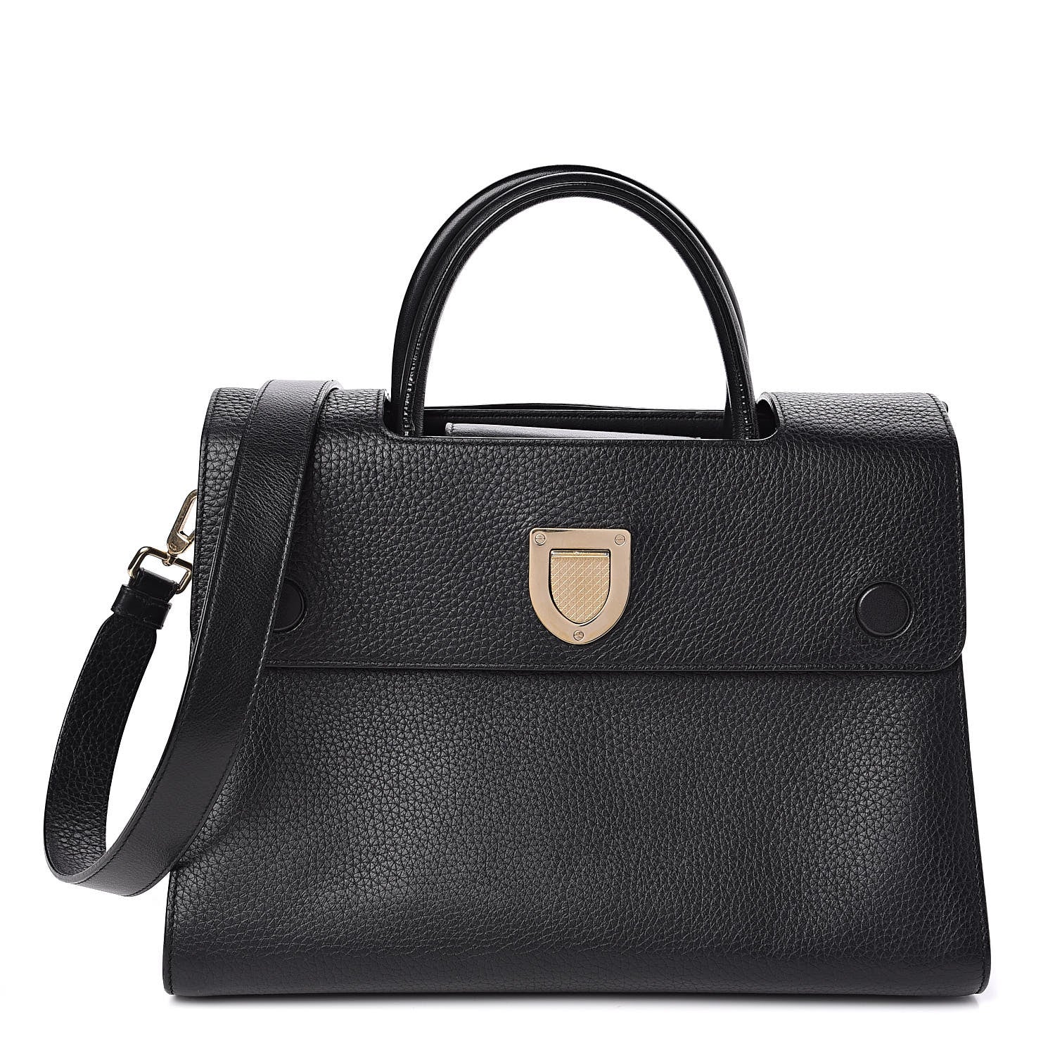 Christian Dior Grained Calfskin Medium Diorever Flap Black 1 of 13