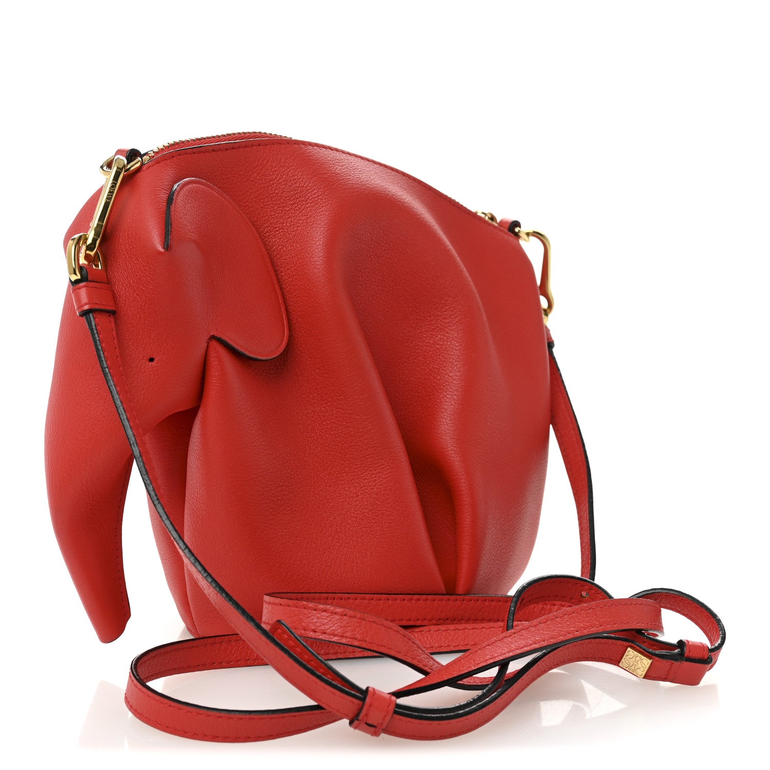 Loewe Calfskin Mini Elephant Crossbody Bag Scarlet Red 1771942