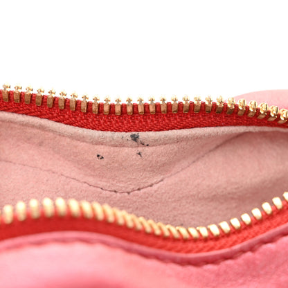 Louis Vuitton Lambskin Embossed Monogram Fall In Love Sac Coeur Heart Chain Bag Lipstick Red 10 of 12
