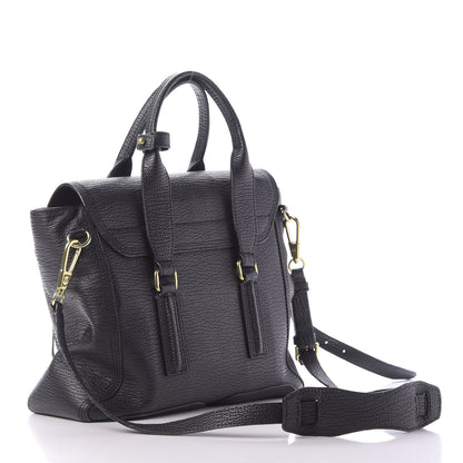 3.1 Phillip Lim 3.1 Textured Calfskin Medium Pashli Satchel Black 3 of 10