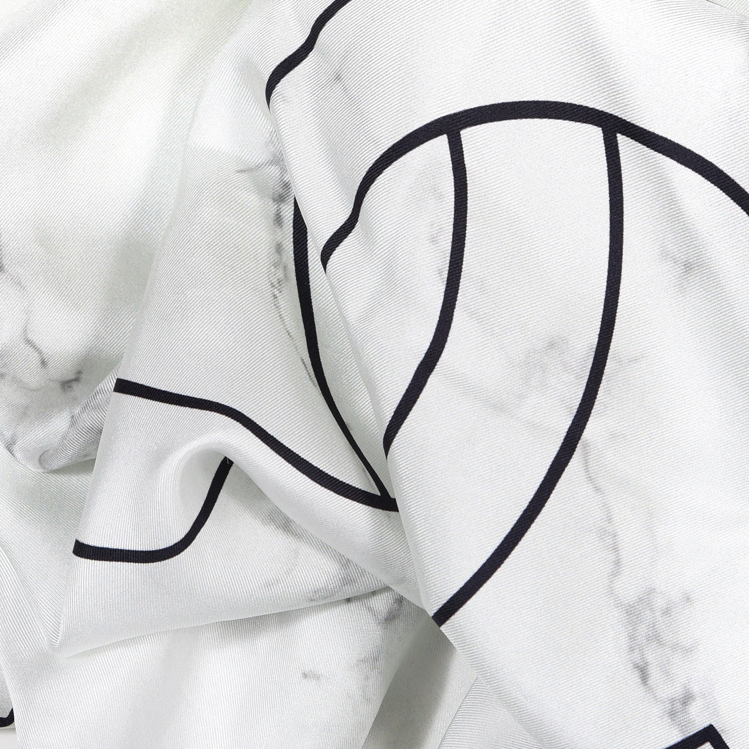 Chanel Silk Square Scarf Black 3 of 4