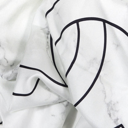Chanel Silk Square Scarf Black 3 of 4