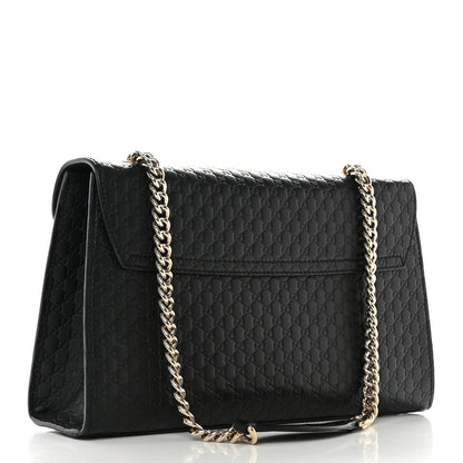 Gucci Microguccissima Medium Emily Chain Shoulder Bag Black 3 of 12