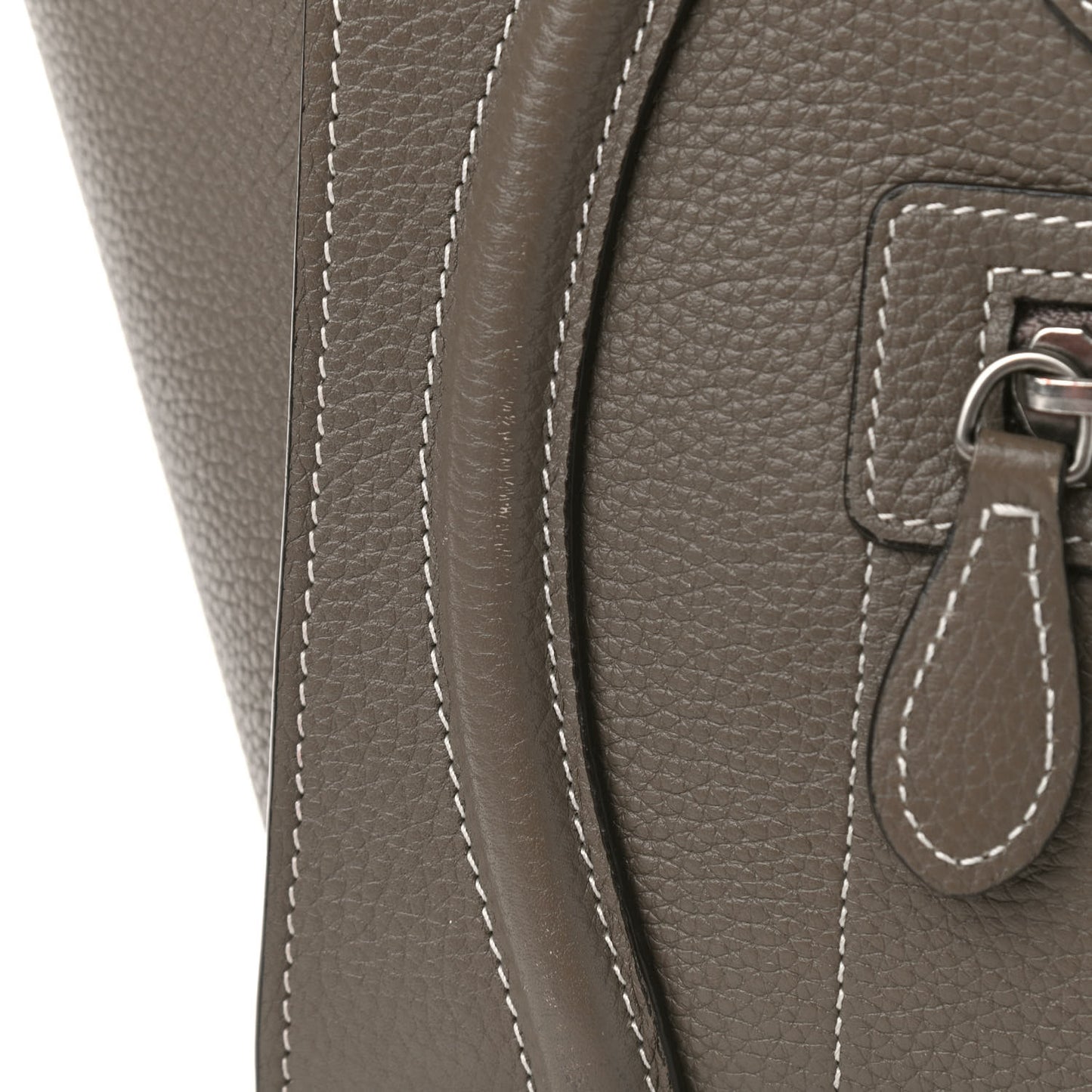 Drummed Calfskin Micro Luggage Souris