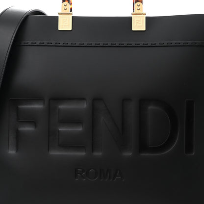Fendi Vitello King Plexiglass Medium Fendi Sunshine Shopper Tote Black 8 of 10