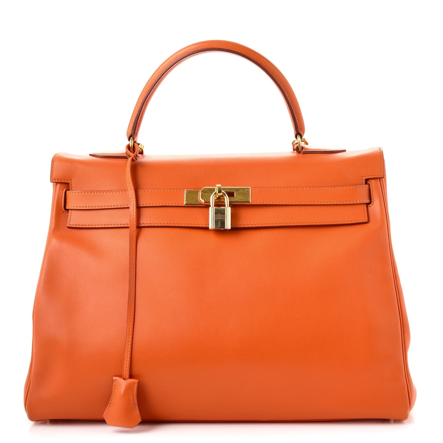 Hermes Veau Gulliver Kelly Retourne 35 Orange 1 of 13