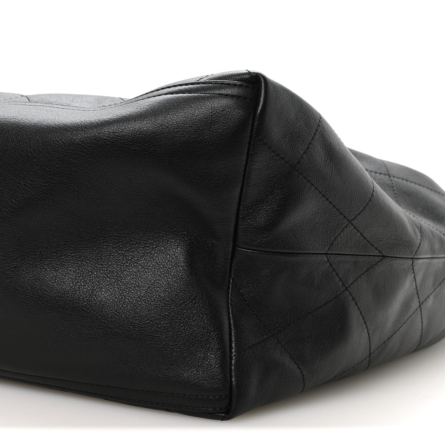Lambskin Quilted Neo Cabas Shopping Tote Black