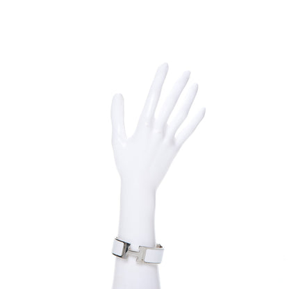 Hermes Enamel Wide Clic Clac H Bracelet PM White 2 of 4
