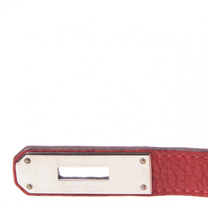 Hermes Taurillon Clemence Birkin 30 Rouge Casaque 26 of 30
