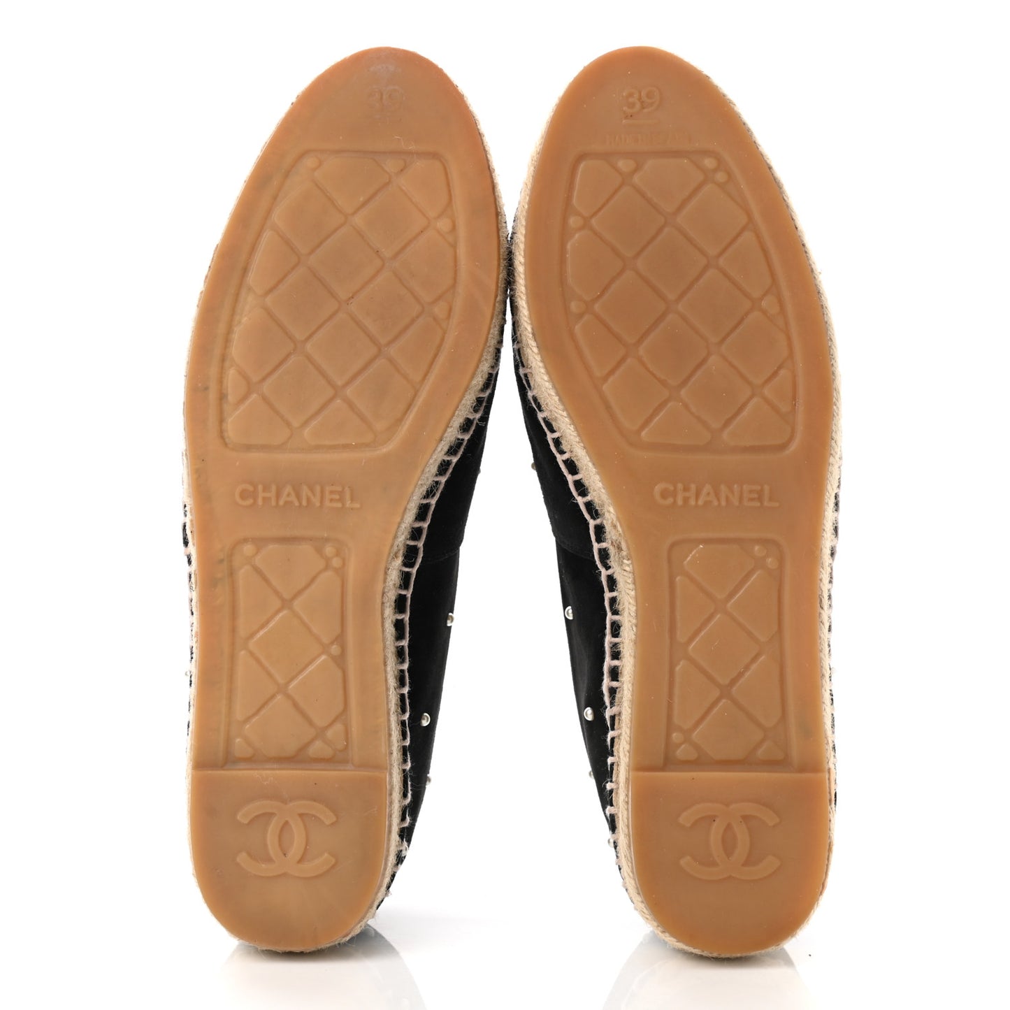 Suede Pearl CC Espadrilles 39 Black