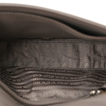 Prada Glace Calfskin Impunture Diagramme Sound Flap Chain Crossbody Bag Argilla 5 of 13