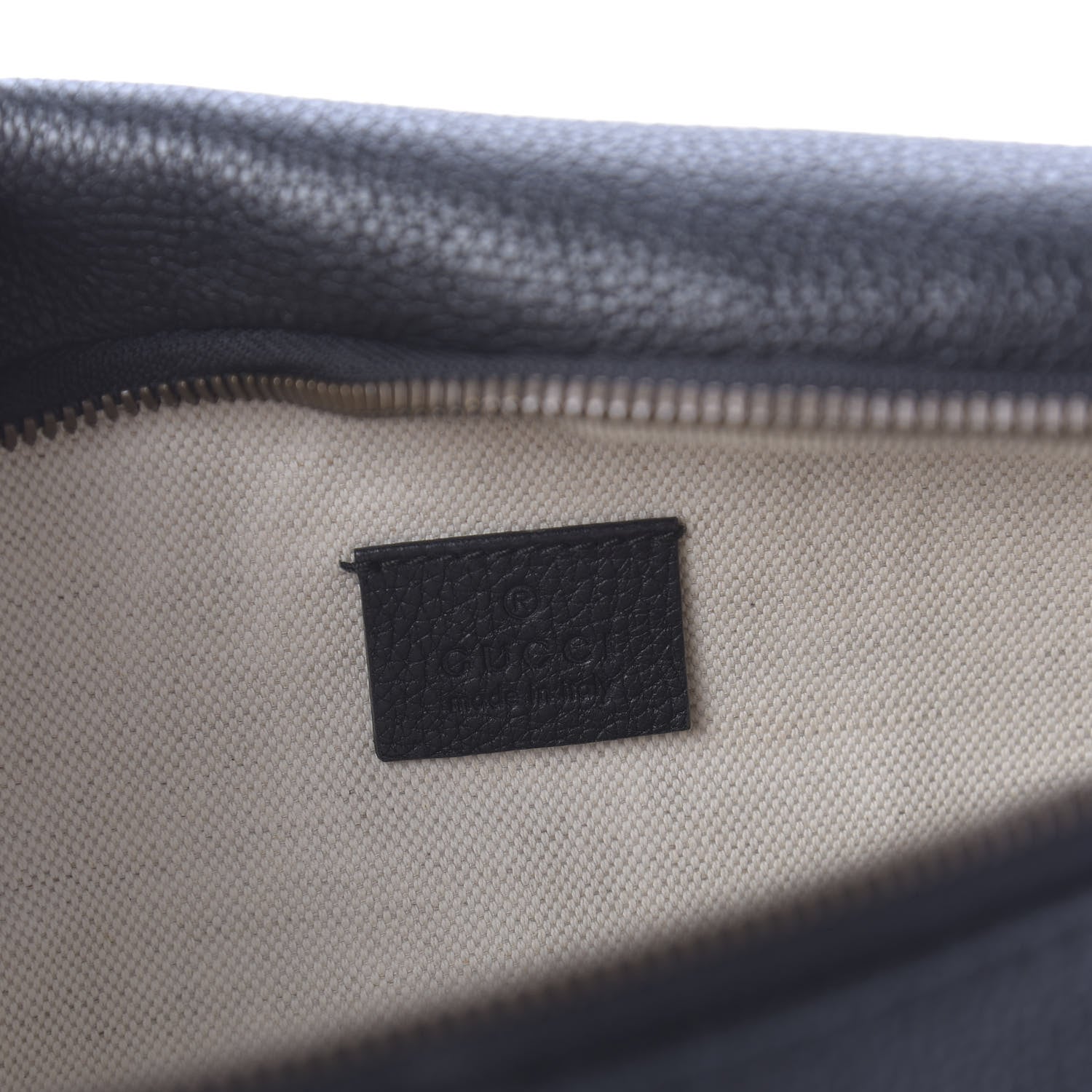 Gucci Grained Calfskin Logo Belt Bag Black 9 of 11