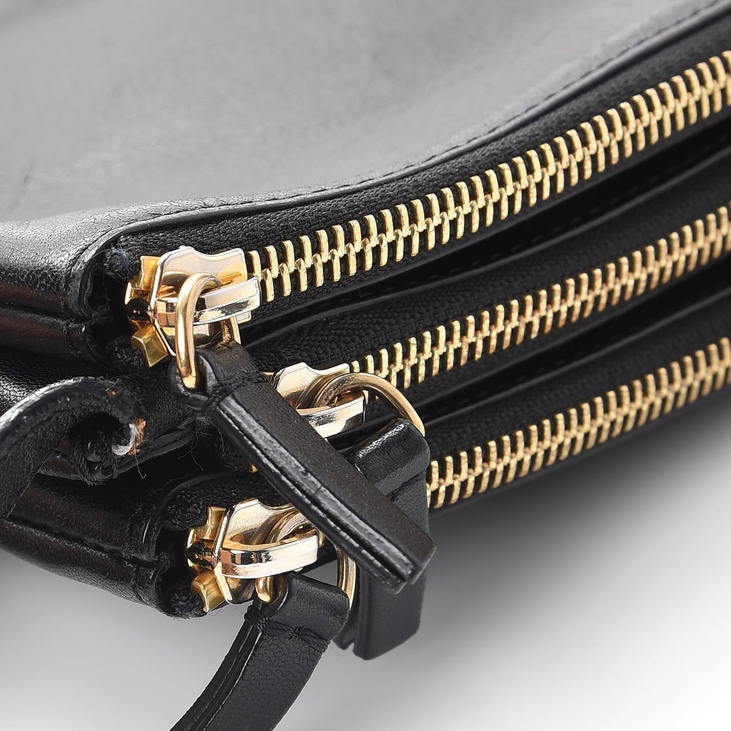 Lambskin Small Trio Crossbody Bag Black