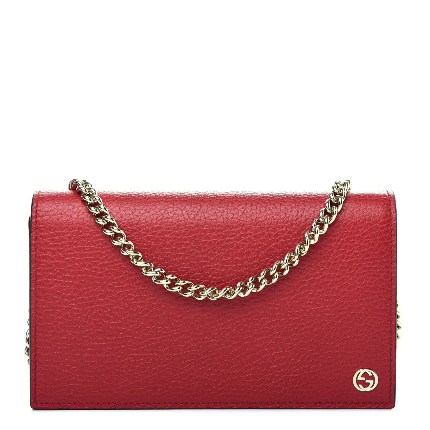 Dollar Calfskin Medium Betty Chain Wallet Tabasco