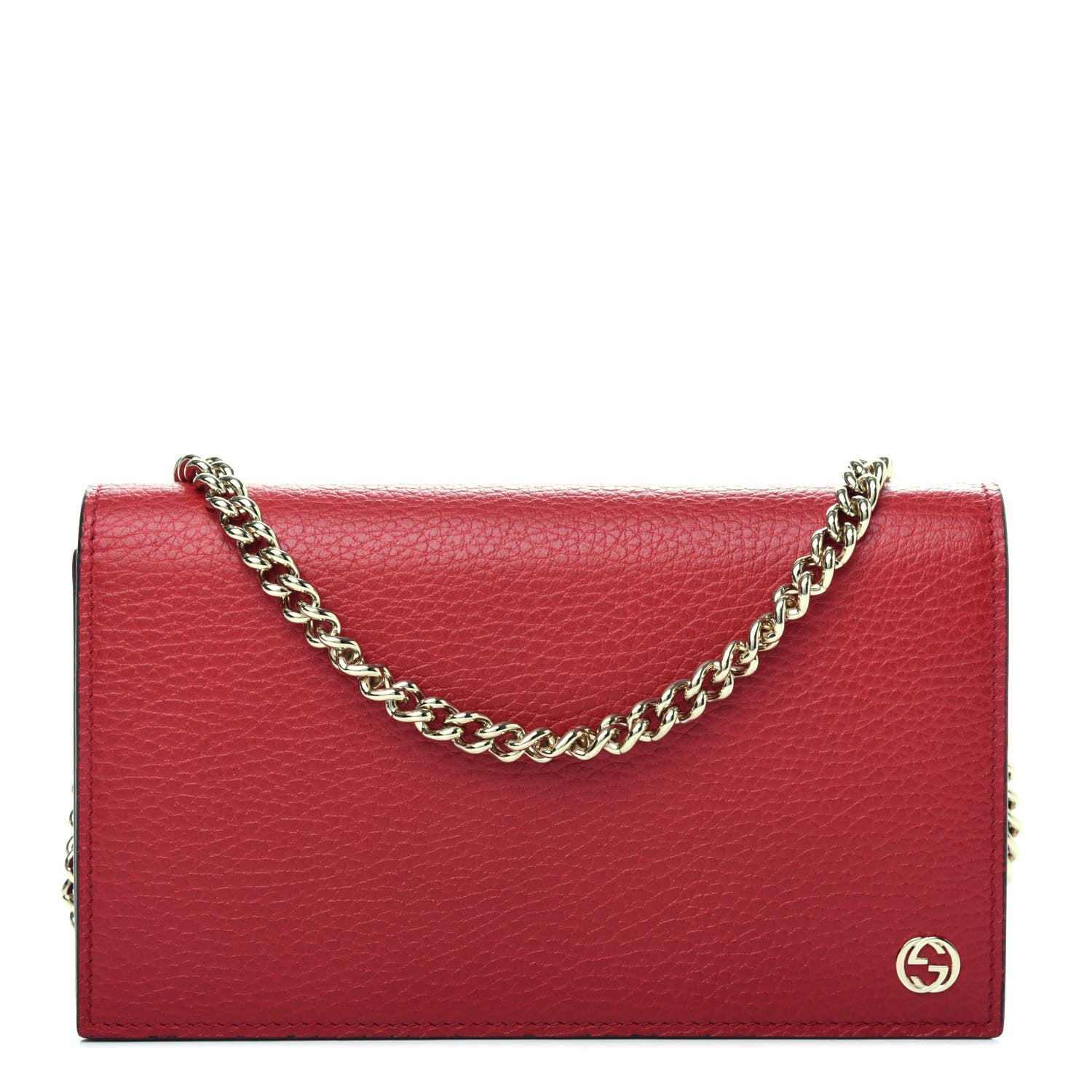 Gucci Dollar Calfskin Medium Betty Chain Wallet Tabasco 1 of 11