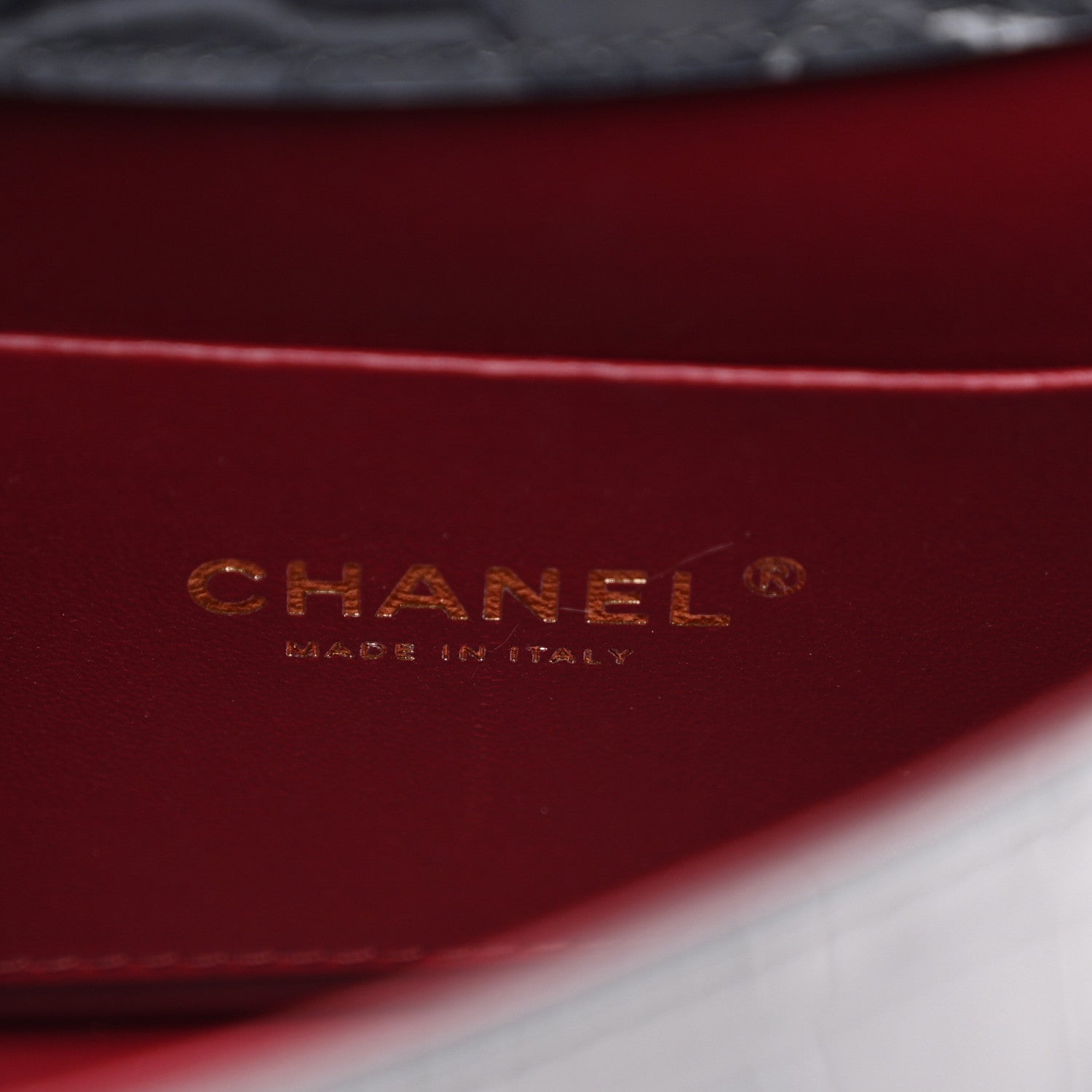 Chanel Calfskin Crocodile Embossed Turn Around Mini Flap Dark Grey 6 of 12