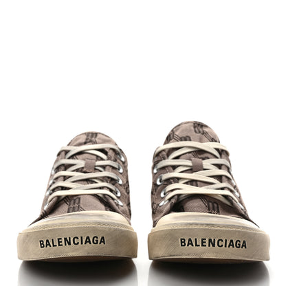 Balenciaga Jacquard BB Monogram Distressed Womens Paris Low Top Sneakers 40 Dark Mink Grey Brown 2 of 8