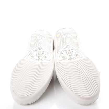 Gucci Calfskin Ayers Bee Embroidered Womens Ace Sneakers 37.5 White Green 5 of 13