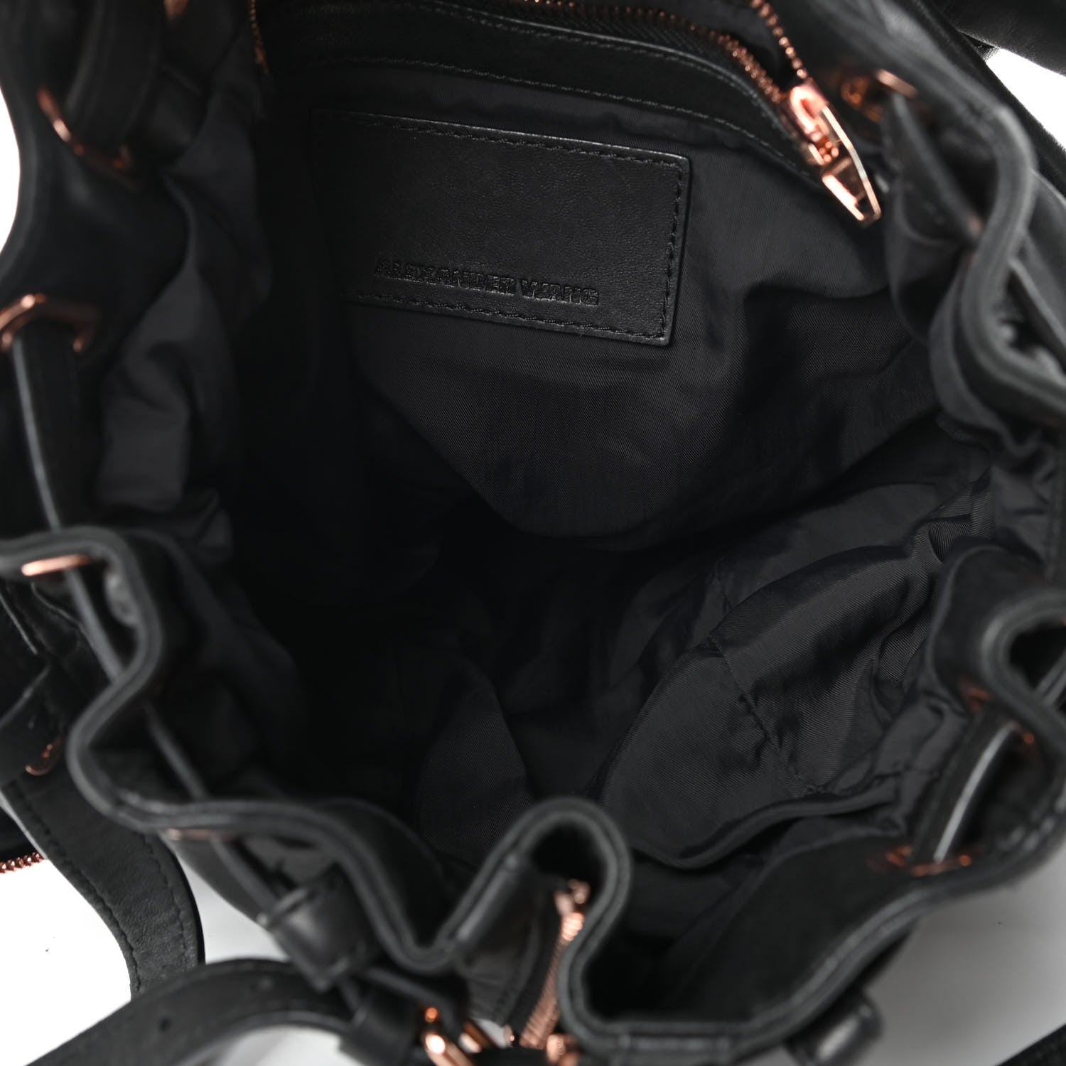 Alexander Wang Lambskin Marti Backpack Washed Black Rose Gold Hardware 4 of 4