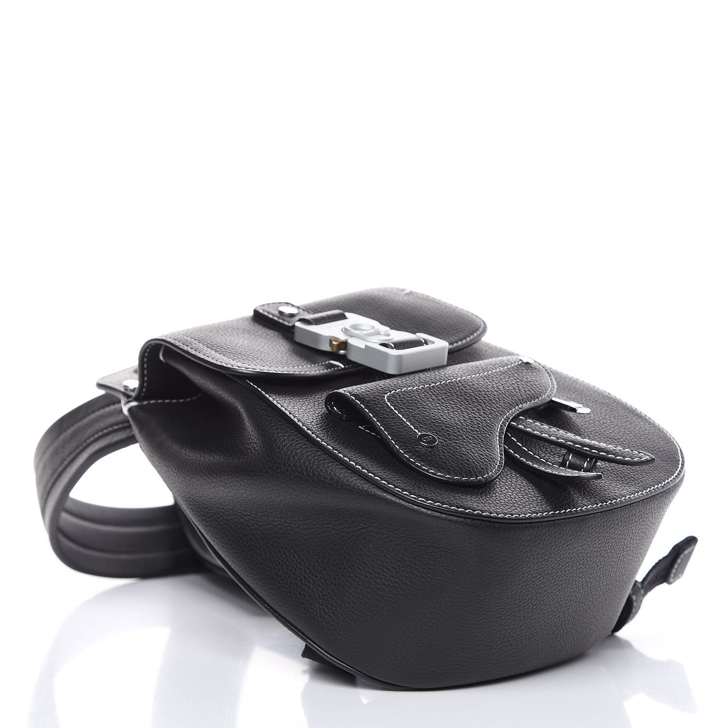 Calfskin Saddle Backpack Black