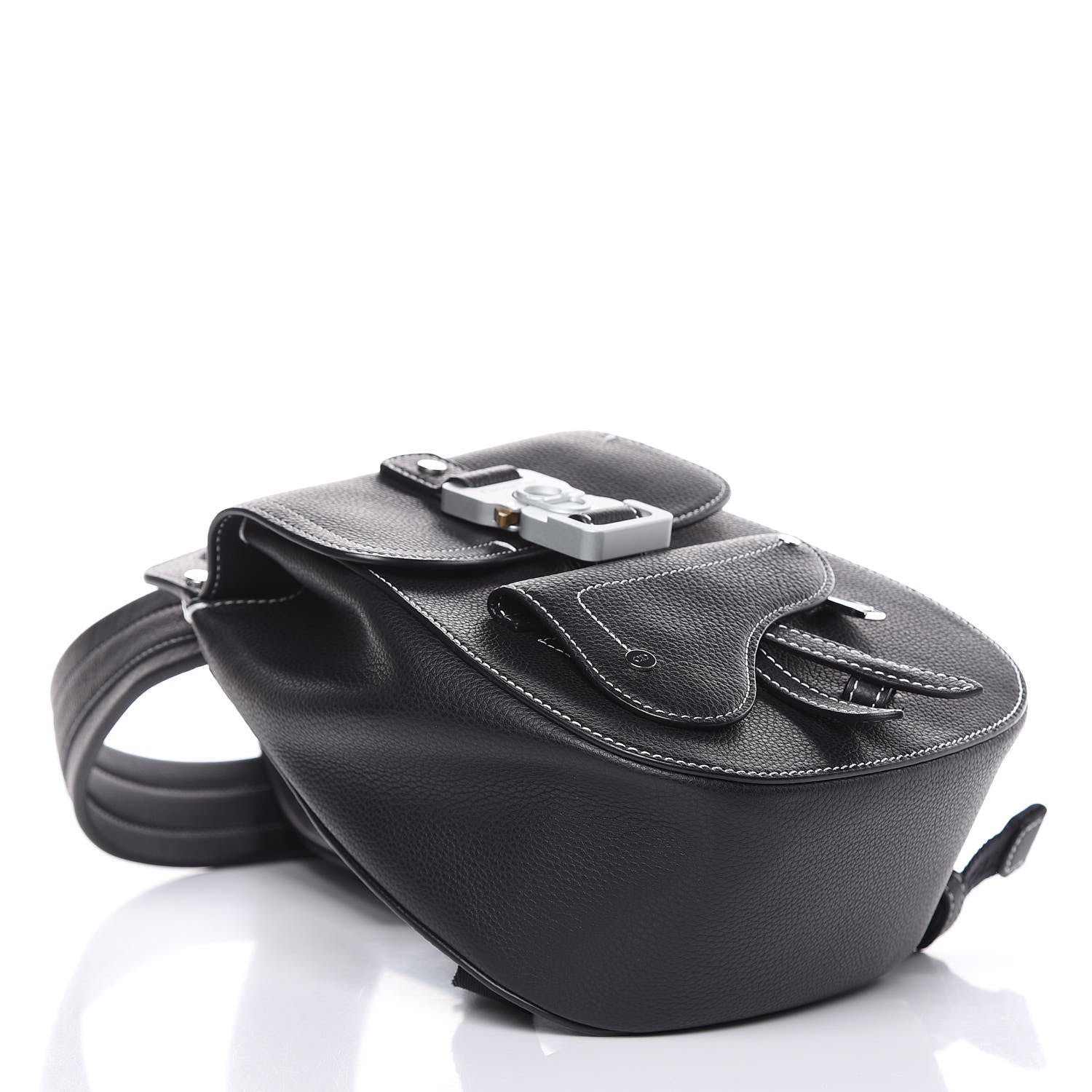 Christian Dior Calfskin Saddle Backpack Black 5 of 10