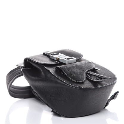 Christian Dior Calfskin Saddle Backpack Black 5 of 10