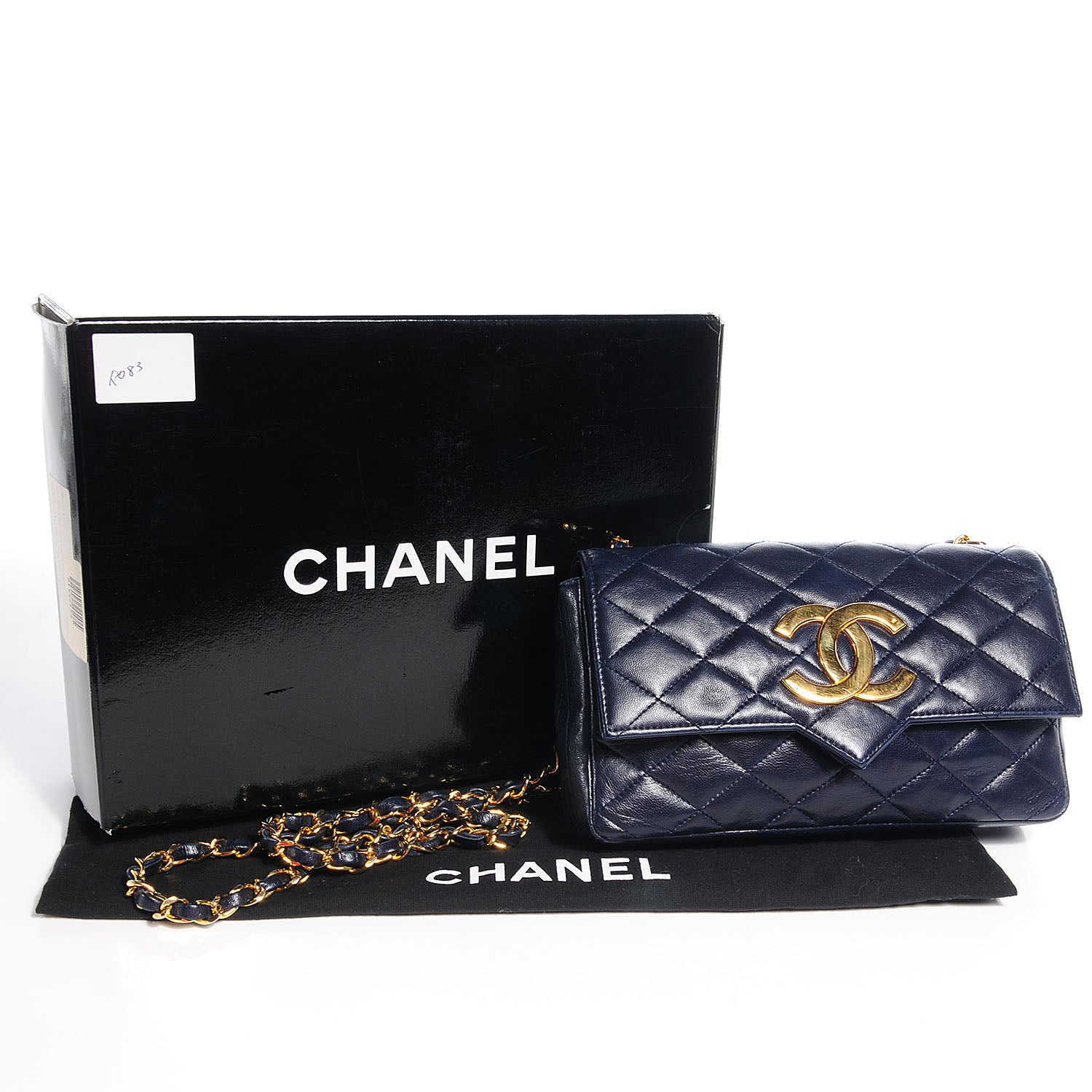 Chanel Lambskin CC Flap Small Navy 5 of 11