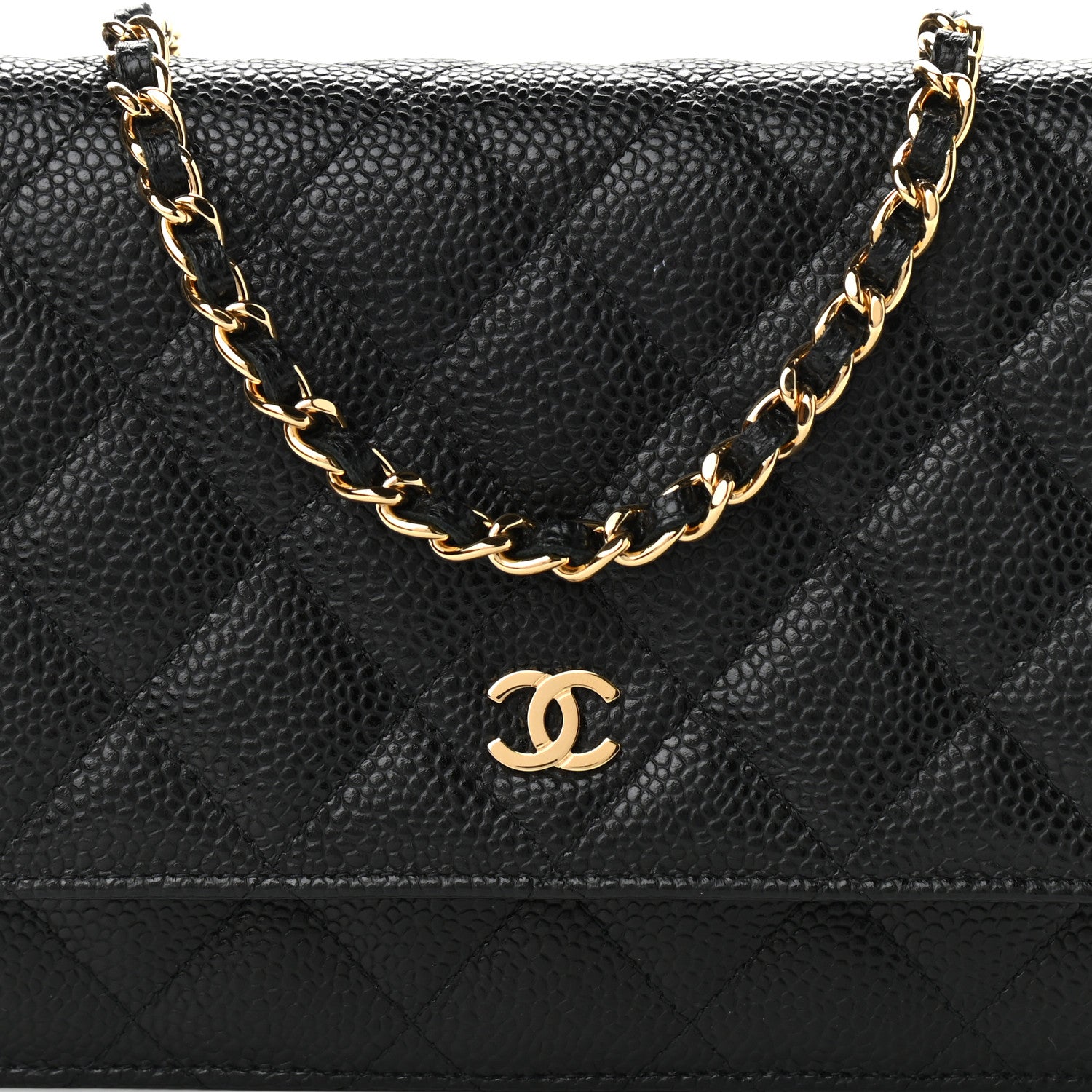Chanel Caviar Quilted Wallet On Chain WOC Black 9 of 12