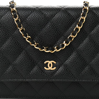 Chanel Caviar Quilted Wallet On Chain WOC Black 9 of 12